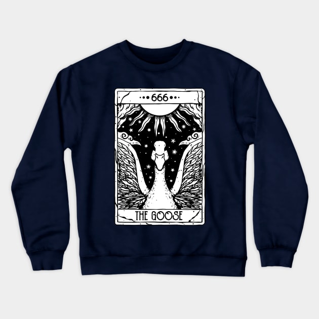 Funny The Goose Tarot Card Crewneck Sweatshirt by A Comic Wizard